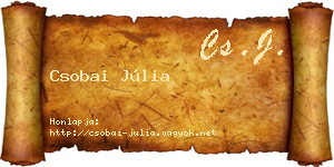 Csobai Júlia névjegykártya