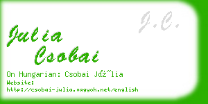 julia csobai business card